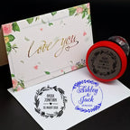 Round Stamp Personalized your own Logo  Customized Photosensitive ink Stamp Personalized Custom Self Inking Stamp Rubber Stamp