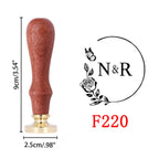 Custom Wax Seal Stamp and Wooden Handle set, For Wedding Invitation, Multiple Designs, Personalized Logo Wax Stamp, Initial Wax