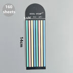 160 Sheets Transparent Sticky Notes Self-Adhesive Reading Annotation for Books Notepad Bookmarks  Memo Pad Index Tabs