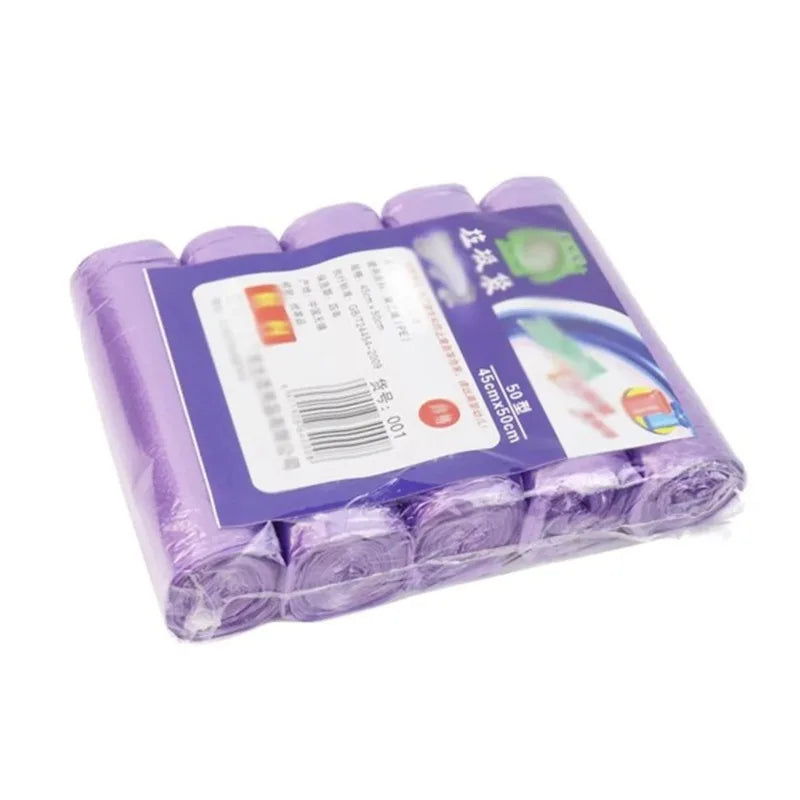 5 Rolls/bag Disposable Small Trash Bags Portable Pe Rubbish Bags Wastebasket Bags Small Garbage Bags Office Kitchen Waste