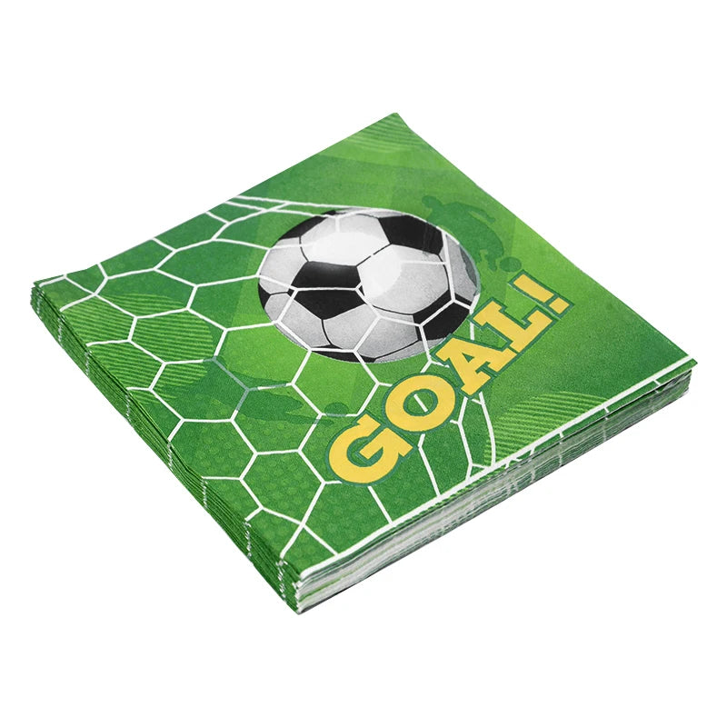 Soccer Party Disposable Tableware Paper Plates Cups Napkins Tablecloth Kids Boys Football Birthday Party Decoration Supplies