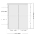 A5 3 Ring Glitter PU Leather Binder with Magnetic Buckle Refillable 4×6 Photo Album Notebook Stationery