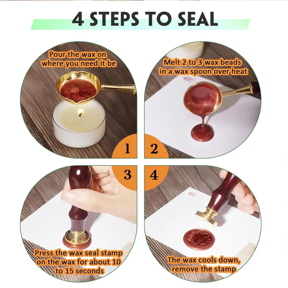 Custom Brass Wax Seal Stamp Personalized LOGO 25/30/40/50mm Round/Square Wax Sealing Head For Wedding Invitation Card Decor Seal