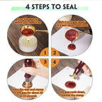 Custom Brass Wax Seal Stamp Personalized LOGO 25/30/40/50mm Round/Square Wax Sealing Head For Wedding Invitation Card Decor Seal