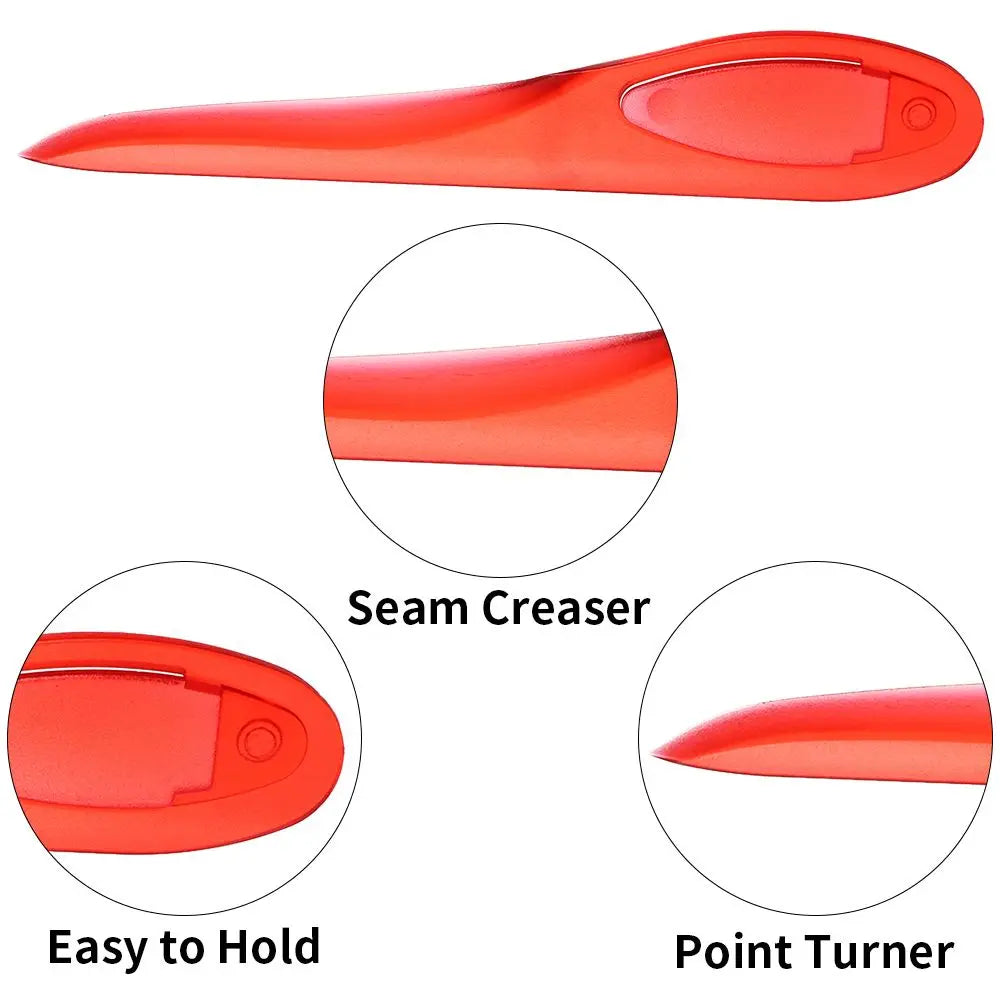 1PC Colorful Plastic Paper Cutter With Handle Point Turner Seam Creaser Letter Opener Mark Presser Tool Office School Supplies