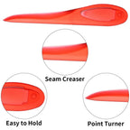 1PC Colorful Plastic Paper Cutter With Handle Point Turner Seam Creaser Letter Opener Mark Presser Tool Office School Supplies