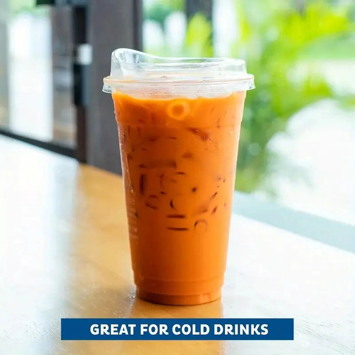 10/20/50pcs Transparent Disposable Coffee Cup Without Straw Suitable for Smoothies and Cold Drinks