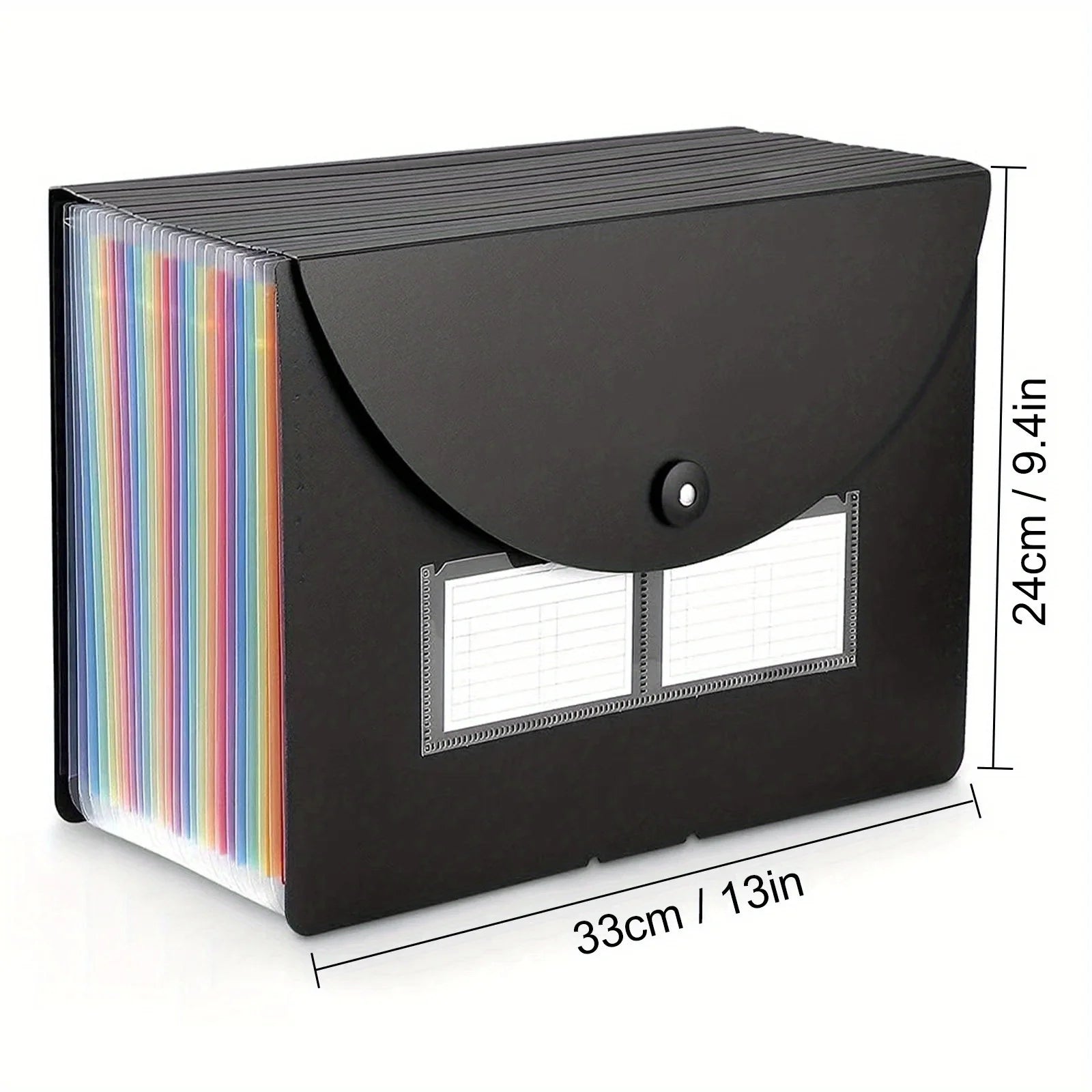 25/13 Pockets Plastic Three Sided Sealed Hanging Rope Flip Organ Bag A4 Multi-layer Folder Office File Storage Bag