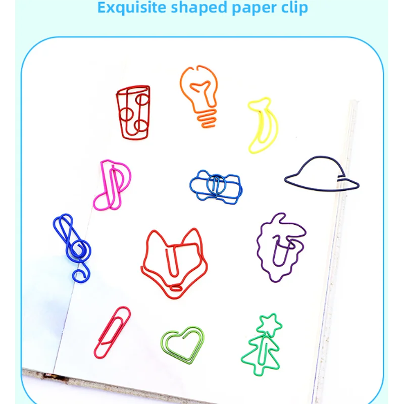 20Pcs Colourful Bookmark Holder Office Supplies Bookmark Holder Colourful Paperclip Cute Cartoon Paperclip Random Pattern