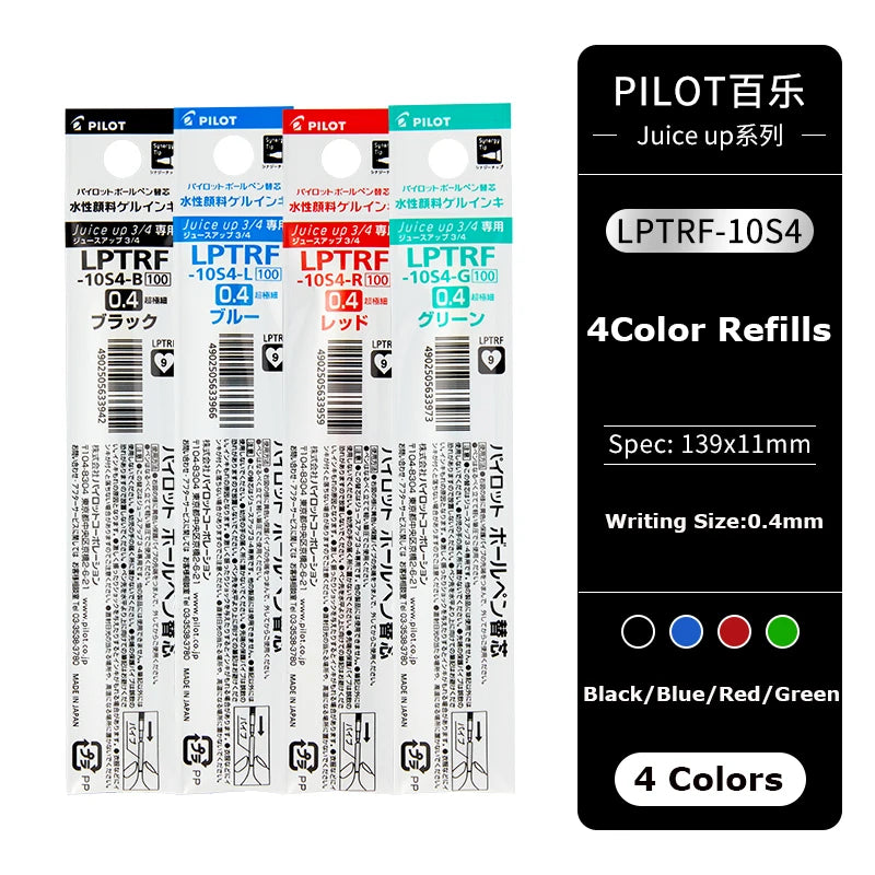Japan Pilot Modular Pen Juice Up 3/4 Color 0.4mm Ultra-fine Gel Pens, Water-base Smooth Writing Versatile Stationery Aacsesories