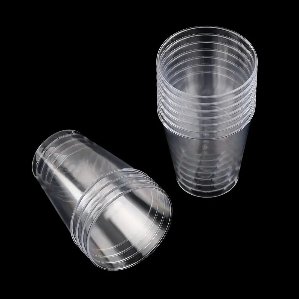 Reusable Transprent Plastic Disposable Dessert Cups Round Pudding Boxes Cupcake Muffin Cup Mould Kitchen Drinks Tools 50/90ml