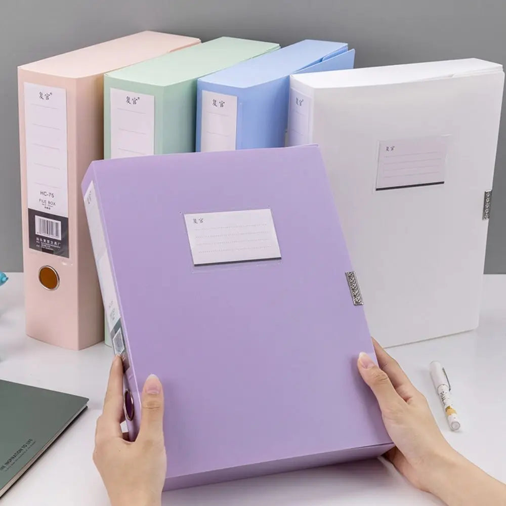 Multifunctional Document Storage Box Folder Large Capacity A4 Information Box Learning Office Storage Box File Box
