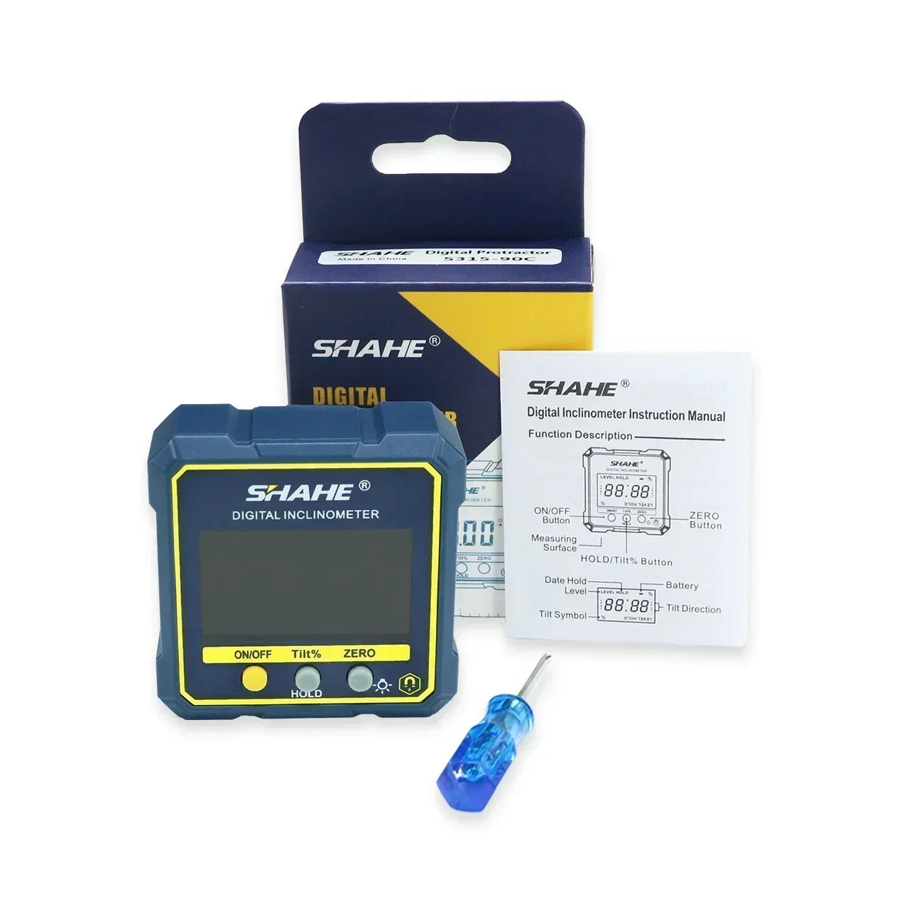 SHAHE Mini Digital Level Angle Gauge Angle Finder Protractor Inclinometer With Backlight And Magnetic Base For Home, Woodworking