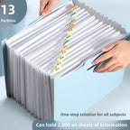 A4 Accordion File Bag with Handle Multi-layer Expandable Document Folder Large Capacity Desk Standable Organizer