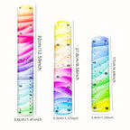 1pcs Rainbow Gradient Flexible Ruler, Unbreakable Soft Straight Ruler for Students, Artists, Home Office Daily Measuring Tools