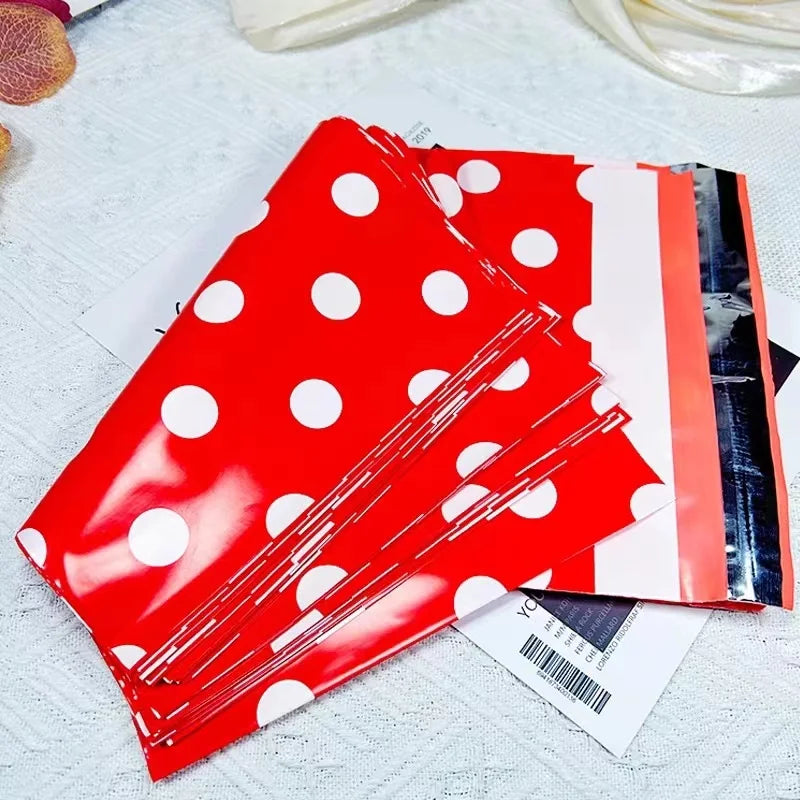 INPLUSTOP 50Pcs/lots PE Colors Printing Express Bags Cute Pattern Clothing Shipping Bags Waterproof Poly Mailer Postal Mail Bags