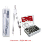 Metal Compass Set Drafting Compass with Replacement Refill for Students Exam Drawing Tools Stationery Compasso Geometry Compas