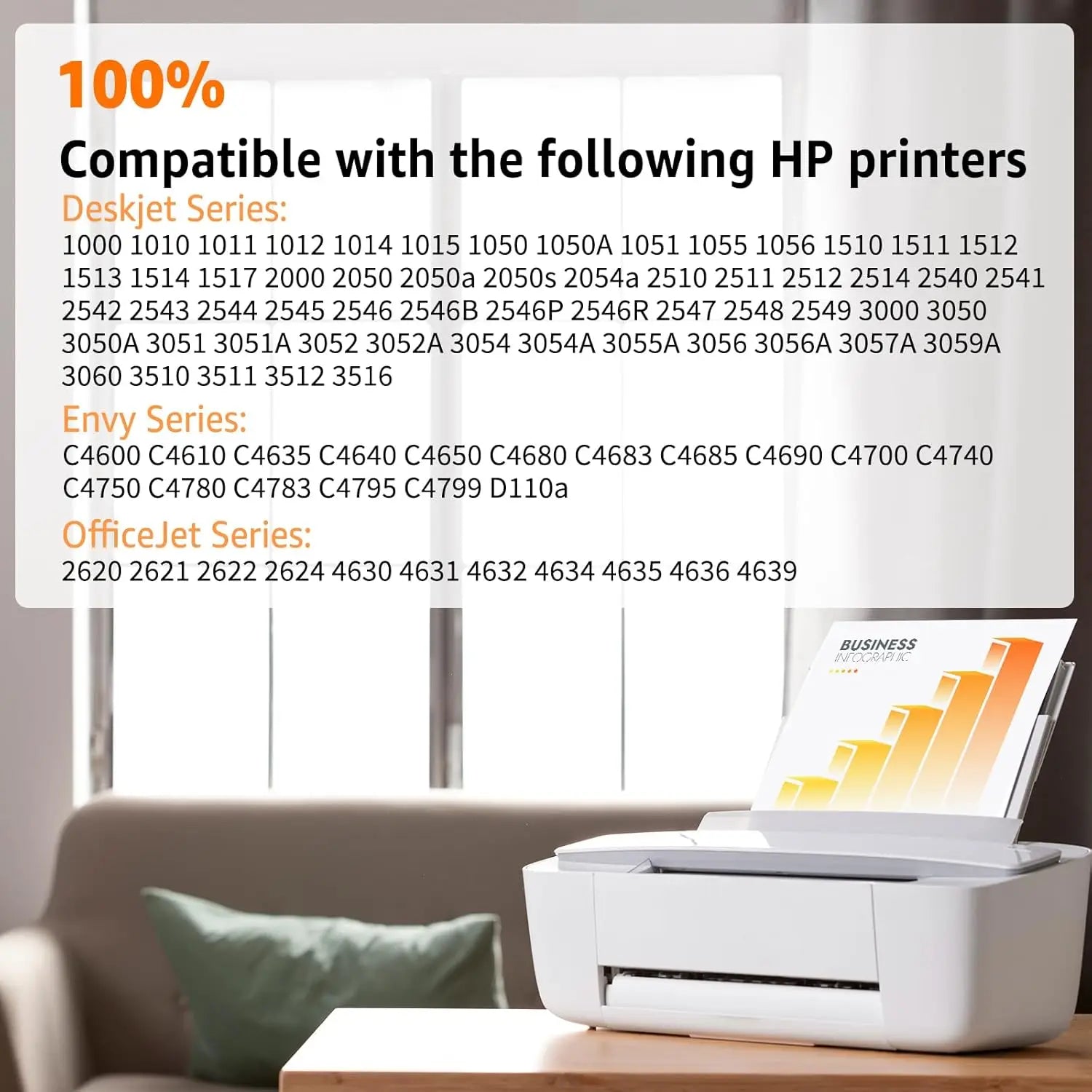 NineLeaf High Yield Ink Compatible for HP 61XL 61 XL CH563W CH564W Ink Cartridge use with Envy 4500 5530 Officejet Printer