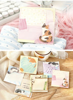 100sheets Cute Cat Memo Notes Creative Collage DIY Scrapbooking Aesthetic Material Paper School Office Supplies