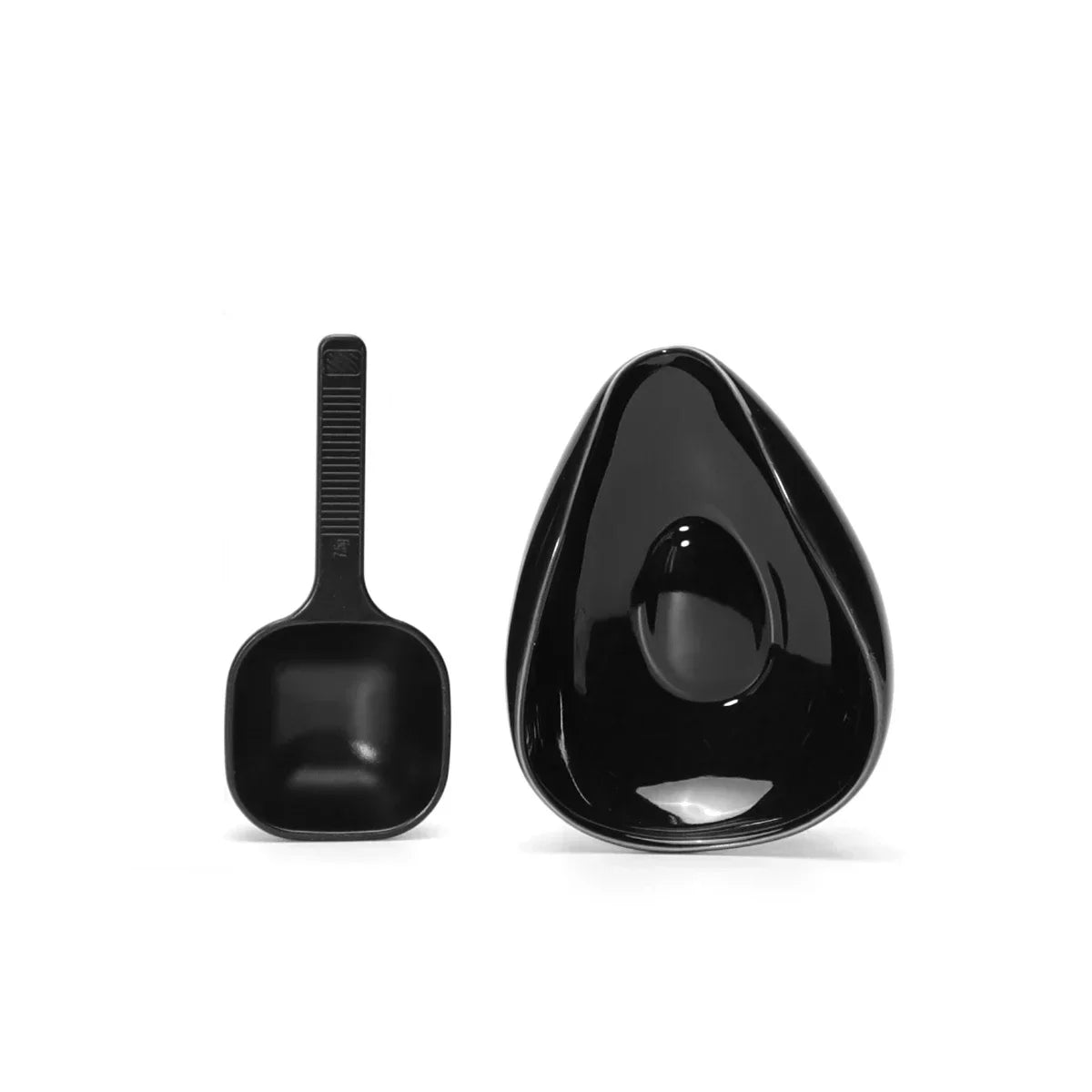 Coffee Bean Dosing Cup and Spoon Set, Ceramic Dosing Vessel Measuring Tray Kit for Coffee or Tea,  Espresso Accessories
