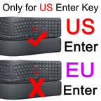 Keyboard Cover for Logitech ERGO K860 Business Protector Skin Case Silicone Accessory for logi K 860 Black