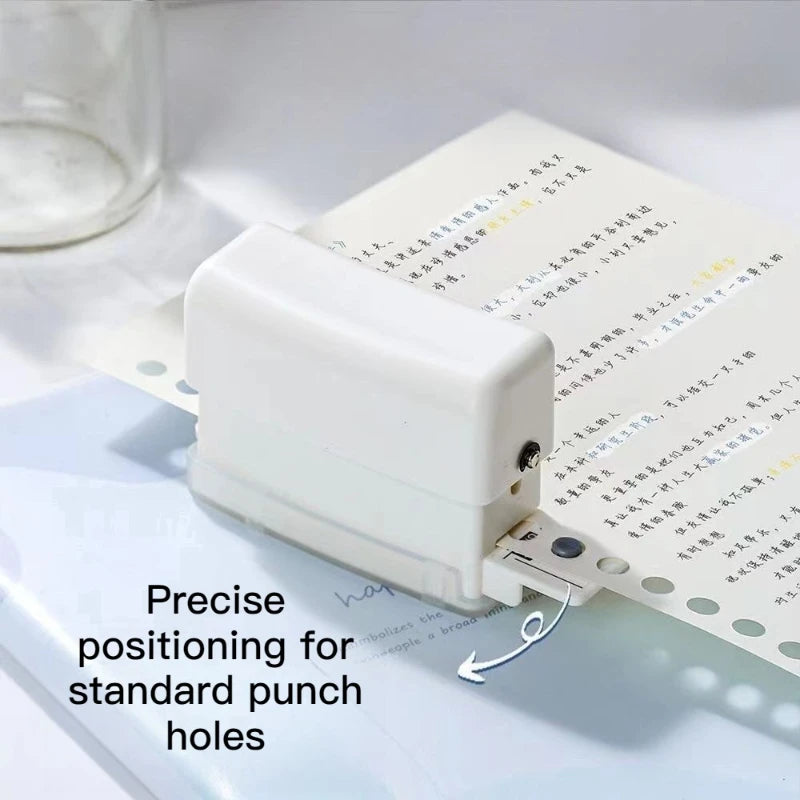 KW-TRIO Mini Portable Multi-Color Punch Hole Binder Punch 6-Hole Punch Multi-Functional Study Organizer Hole Punch