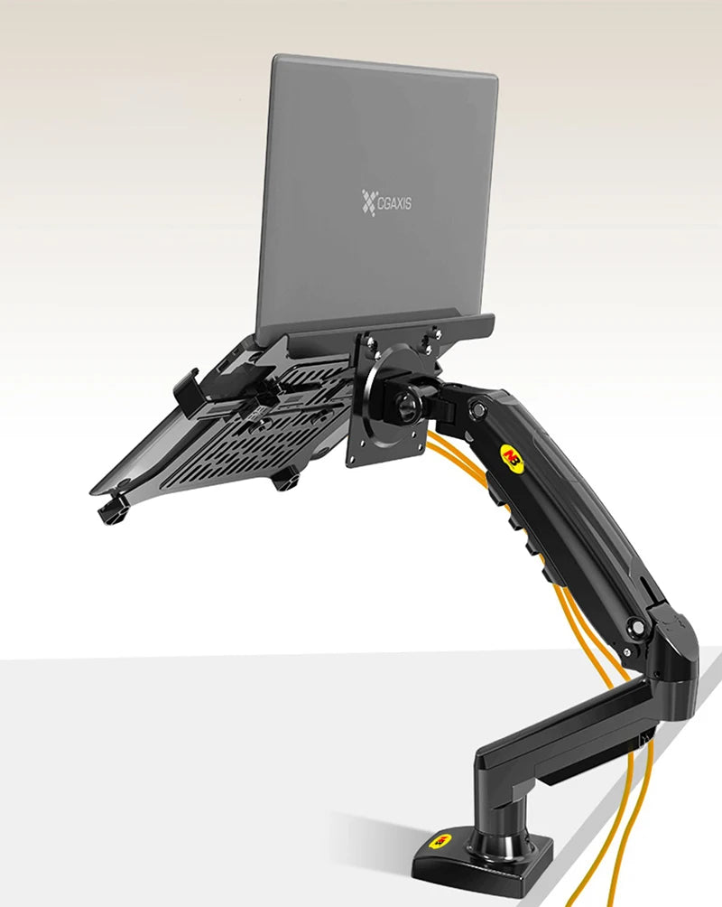 2 in 1 NB NEW F80 + FP-2 for 17-30' Monitor + 10'-17' Laptop Desktop Holder Notebook Computer Mount Stand Laptop Clamp