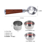 51mm Bottomless Coffee Portafilter With 1 2 4 Cups Basket for Homix Hibrew h11 Oster Cecotec Phico Brayer br1101 Coffee Machine