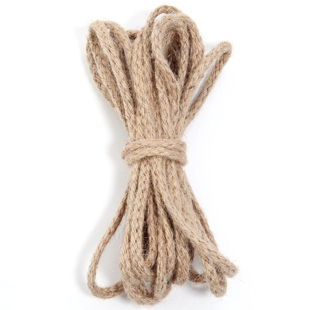 10yards/pack 6/8mm Natural Jute Rope Bold Eight Strand Twisted Cord Rope For Home Crafts Party DIY Clothing Gift Packing Decor