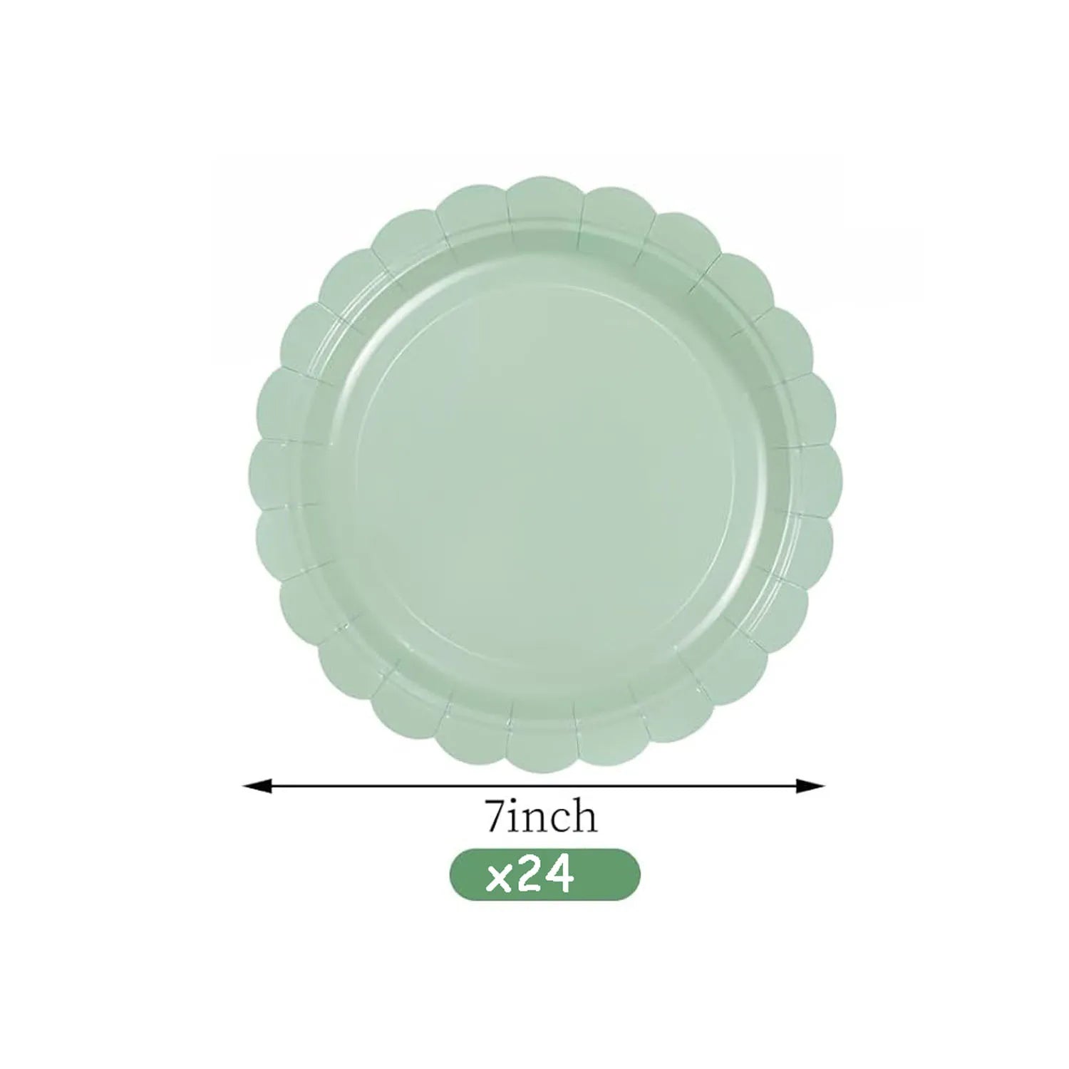 96 Pcs Sage Green Paper Plates And Napkins, 24 Guest Sage Green Party Supplies For Wedding, Birthday,Valentine's Day, Ramadan