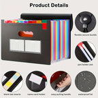 25/13 Pockets Plastic Three Sided Sealed Hanging Rope Flip Organ Bag A4 Multi-layer Folder Office File Storage Bag