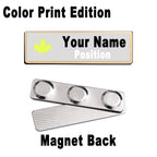 Custom Name Badge Engraved Personalized Name Plate Stainless Steel Custom Name Tag with Magnetic Pin Back Pin Clip