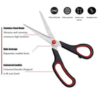 1pcs Sewing Scissors 14-35cm Comfort Grip Multipurpose Stainless Steel Ultra Sharp Scissors for Office Home School Sewing Crafts