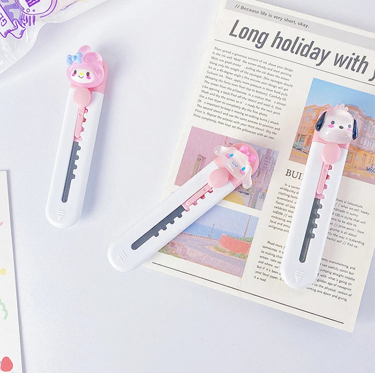 Cute Cartoon Mini Cutter Utility Knife Student Art DIY Tools Creative Stationery School Supplies