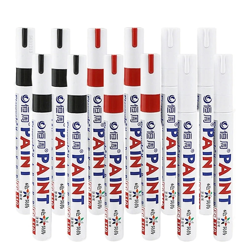 1/3/6/12 Colors Permanent Paint Marker White/Gold/silver Markers for Car Tire Tread Rubber Fabric Paint Metal Paint Marker Pens