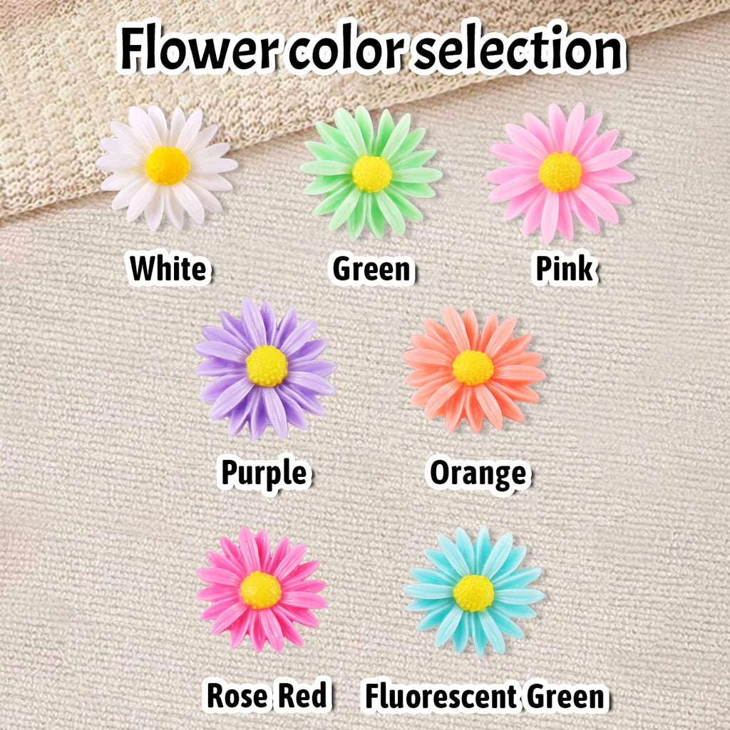 Personalized 3D Chrysanthemum Wooden Name Tag Badge with Magnetic or Pin Backing, Daisy Flower Nurse Teacher Doctor Name Tag,