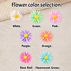 Personalized 3D Chrysanthemum Wooden Name Tag Badge with Magnetic or Pin Backing, Daisy Flower Nurse Teacher Doctor Name Tag,