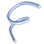 Durable Bendable Flexible Curve Ruler Double Side Graduated Plastic Metric Ruler Blue White Soft Measuring Tool Sewing