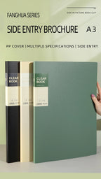 A3 Side-Loading Portfolio 8K Album for Children's Certificates, Artwork, Drawing Paper, and Poster Collection Folder