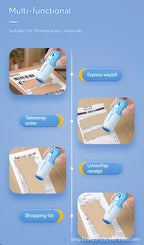 Portable Thermal Paper Correction Fluid Fast-Drying Anti Peep Privacy Protector with Retractable Box Opener Quick Eraser Covera
