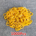 1000pcs Yellow O Rings Rubber Bands 1CM/ 0.4inch  Elastic Rubber Ring Stretchable Latex Rings Supplies For Stretchable Band