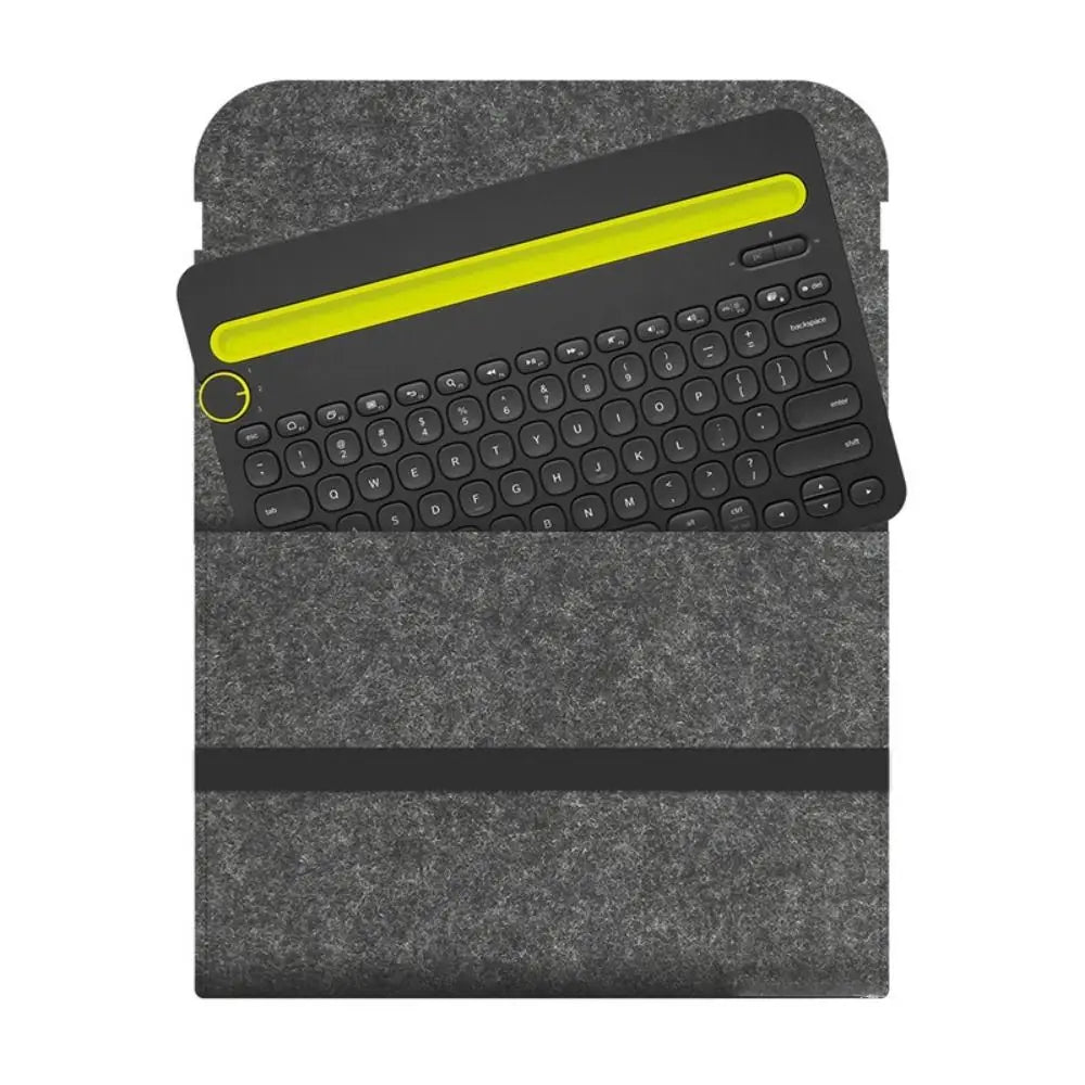 Felt Wireless Keyboard Storage Bag Dustproof Anti Shock Carrying Case Lightweight Portable for Logitech K380 K480 K580 K780