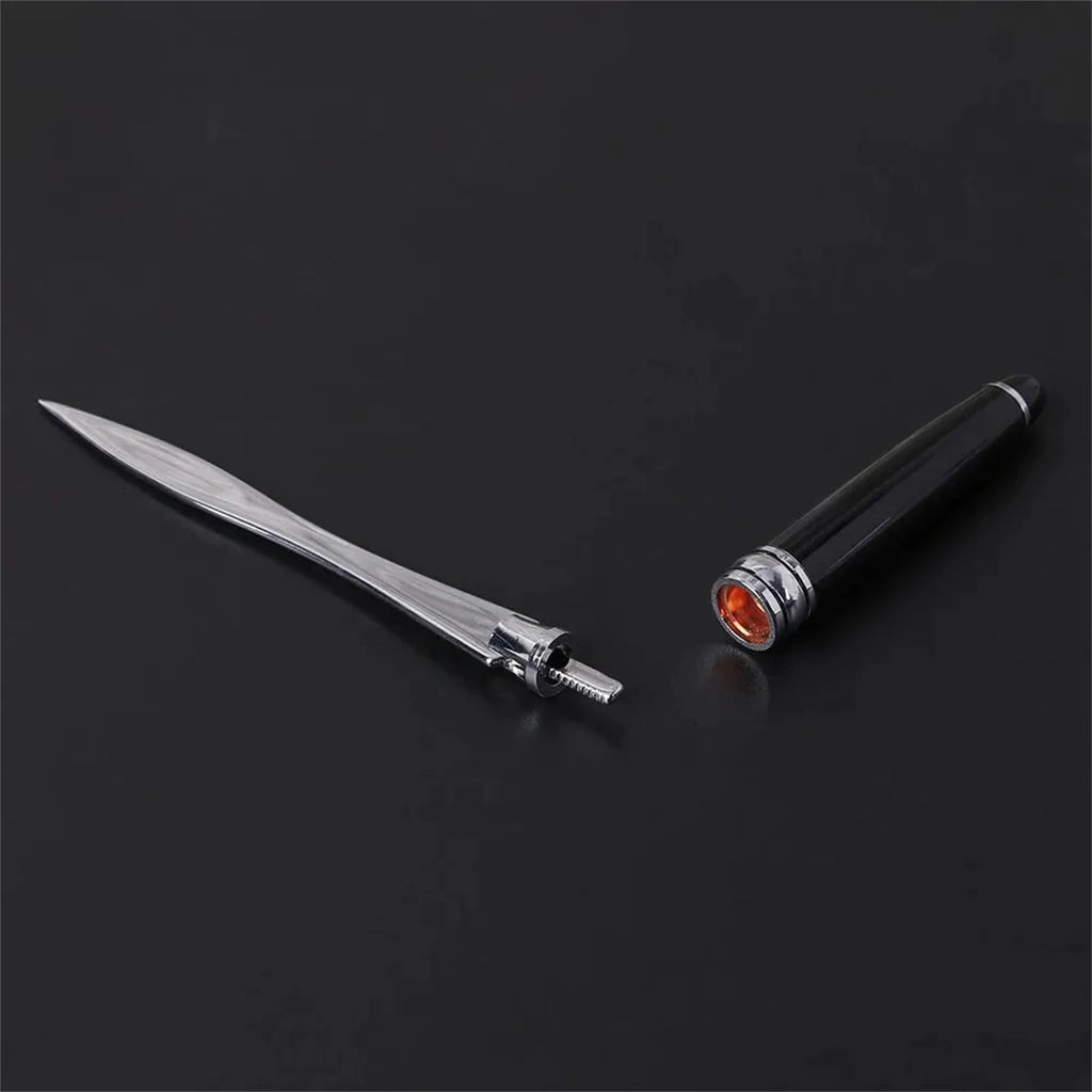 Metal Letter Opener Knife Black Smooth Durable Envelope Cutter for Office Home and Daily Mail Handling Tasks