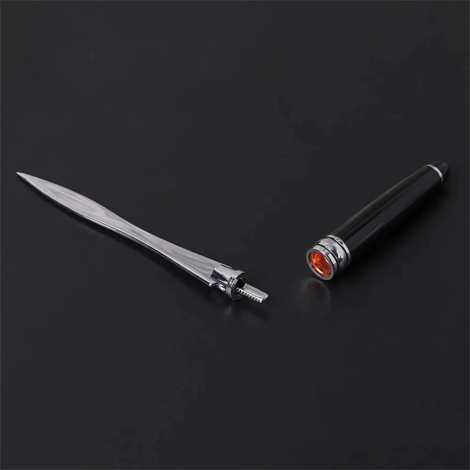Metal Letter Opener Knife Black Smooth Durable Envelope Cutter for Office Home and Daily Mail Handling Tasks