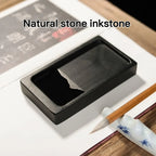 Chinese Calligraphy Inkstone Rectangular Natural Stone Ink Well Traditional Painting Tool Grinding Slab Inkwell Artist Student