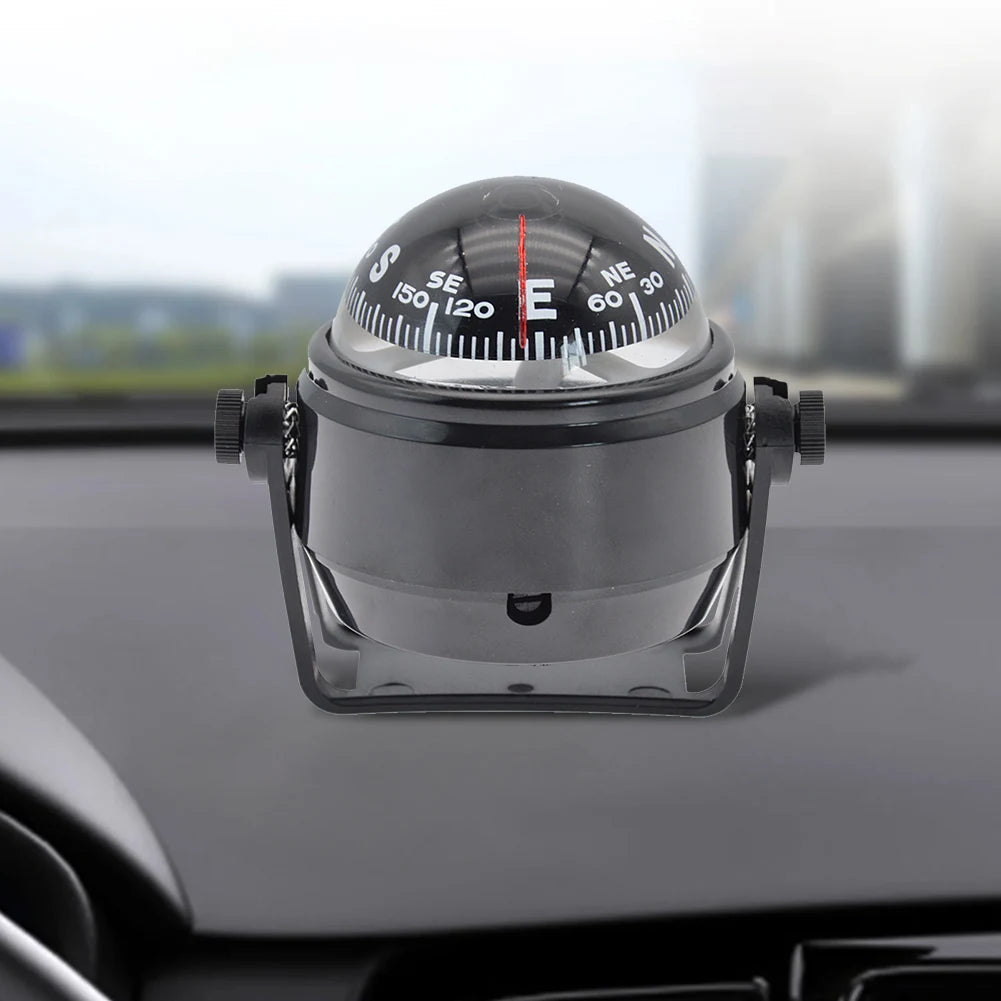 Ball Shaped Vehicle Navigation Car Compass with Dial Sea Pivoting Marine Boat Compass Splashproof Sea Marine Electronic Compass