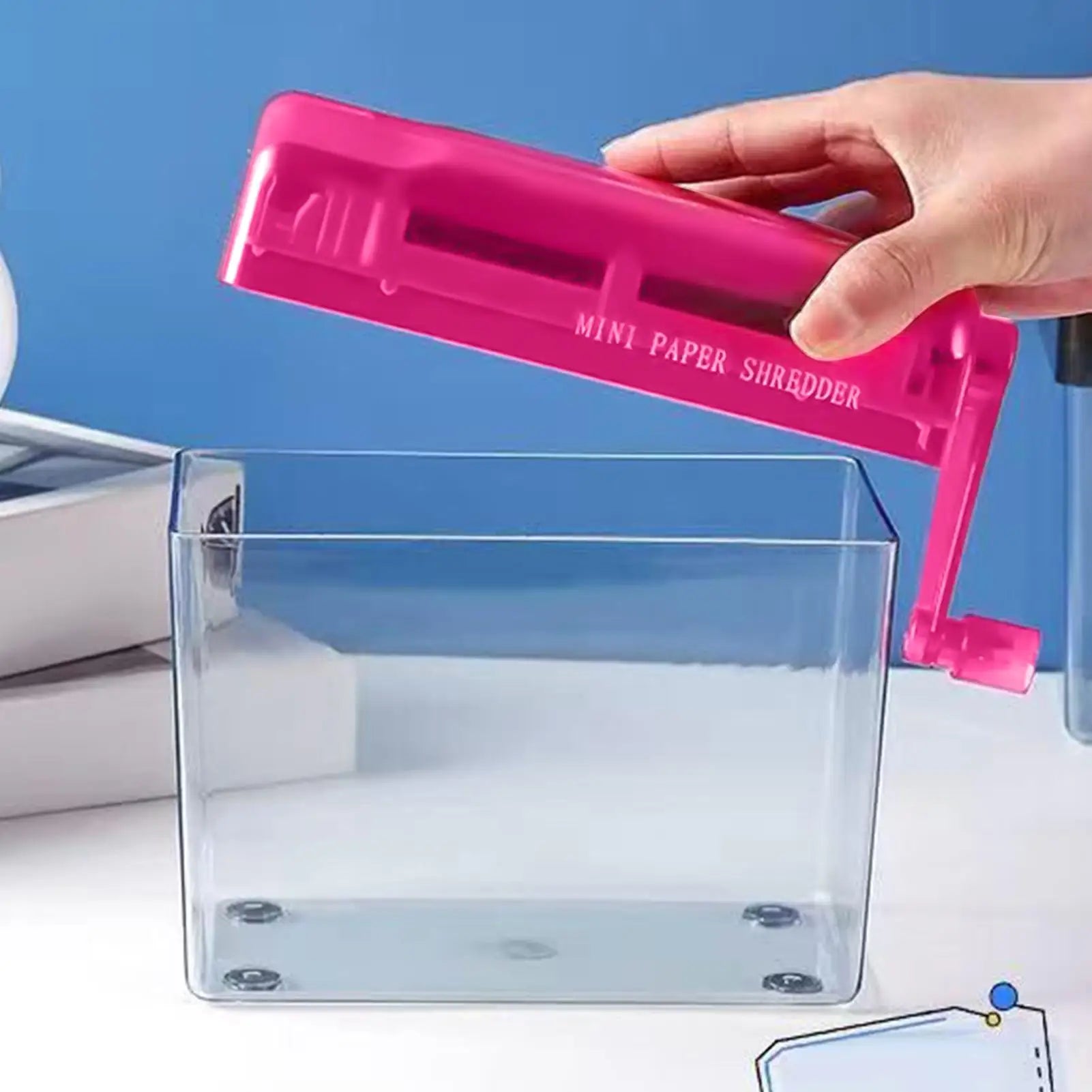 Small Paper Shredder Manual Document Shredder Household Paper Shredding Solution Household Small Mini Paper Shredder Tool