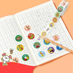 100-500pc Stickers Rolling Animal Roll Stickers Small Cute Game Sticker DIY Gift Sealing Label Decoration