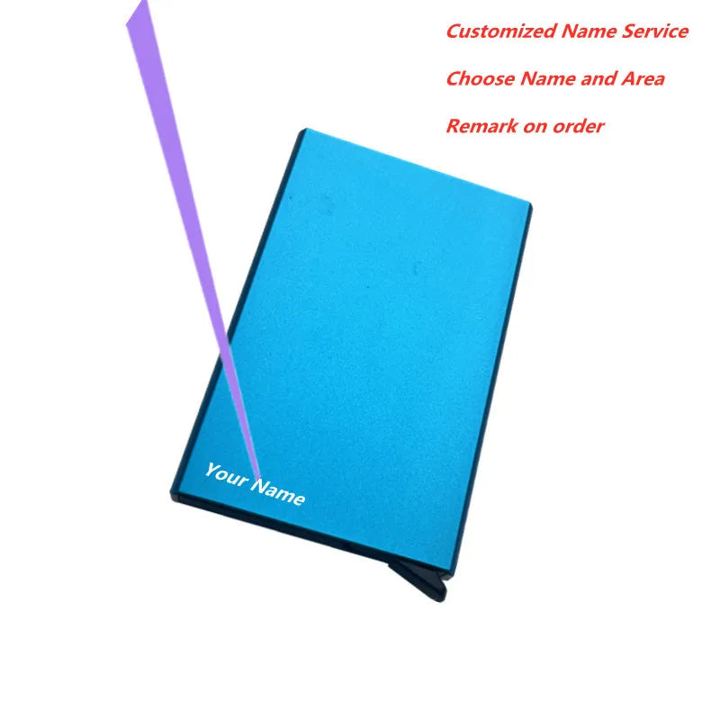 Anti-theft ID Credit Card Holder Minimalist Porte Carte Thin Aluminium carteras Pocket Case Bank Women Men Credit Card Box DIY