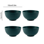 4/16Pcs Wheat Straw Tableware Set Eco Friendly Unbreakable Dinnerware Kitchen Cutlery Kids Dishes Eating Cutlery Camping